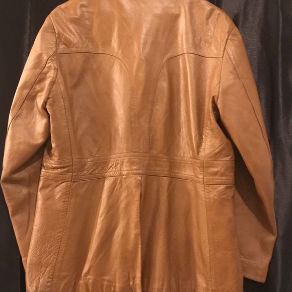 Cabretta Glove Leather Jacket - Honey Color Sz 42 - Picture 14 of 15